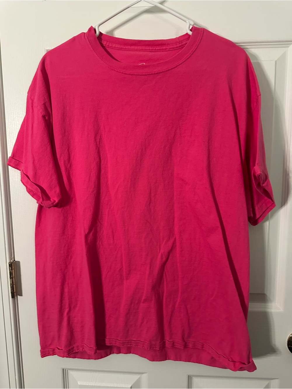 Hanes Women's Short Sleeve Tee in Hot Pink